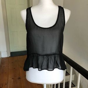 Black Sheer Sleeveless Tank